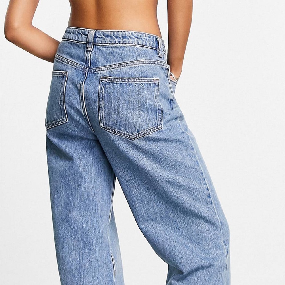 Dad jeans in mid blue